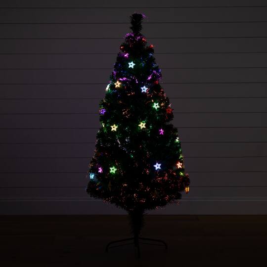 5ft. Fiber Optic Star-Shaped LED Lights Pine Artificial Christmas Tree